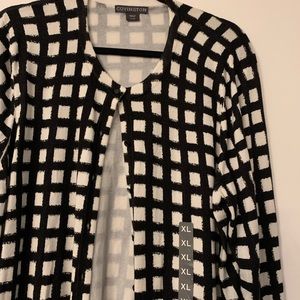 Black and white cardigan new with tag